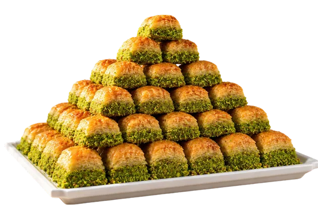 Tepside fıstıklı baklava